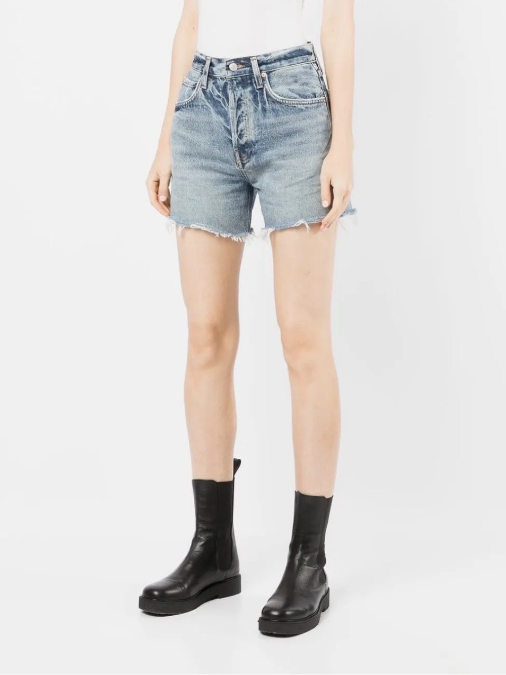 Agolde Riley Cut-Off Shorts - Picture 6 of 16